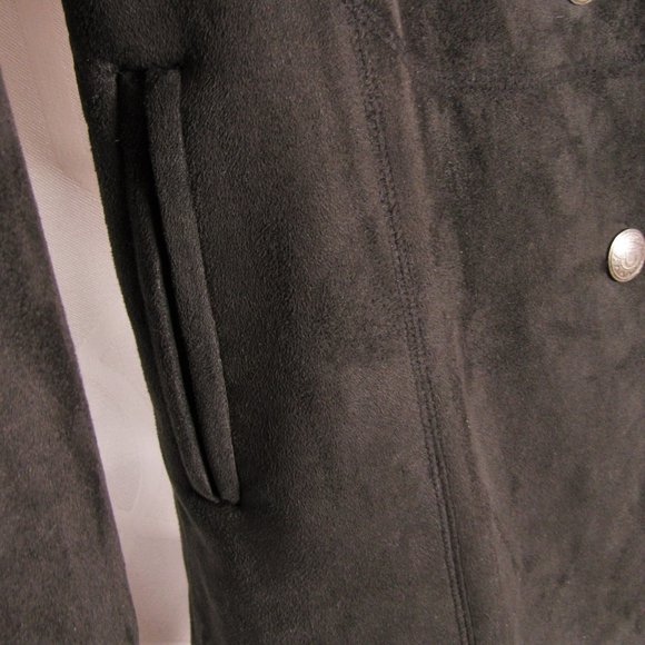 OUTBACK TRADING CO MICROSUEDE SWING COAT X Sm Choc - Picture 7 of 8